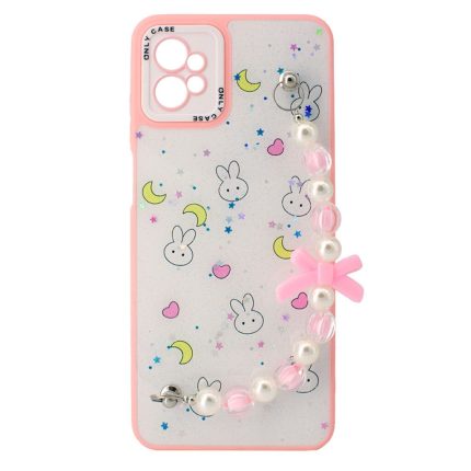 TPU MOD522 GLITTER CHAINS - MOT G42 - ONLY - PINK