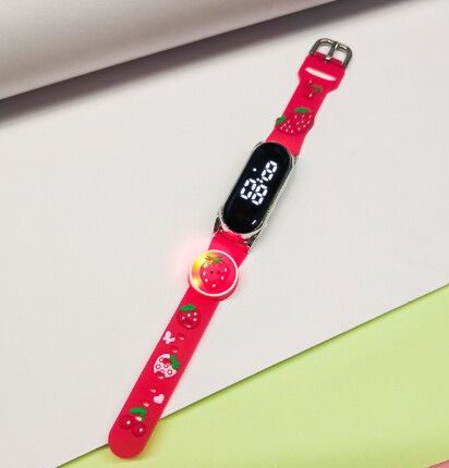 WATCH BAND KIDS FRUTILLA C/LUCES MODV-003L - VARIOS - ROJO