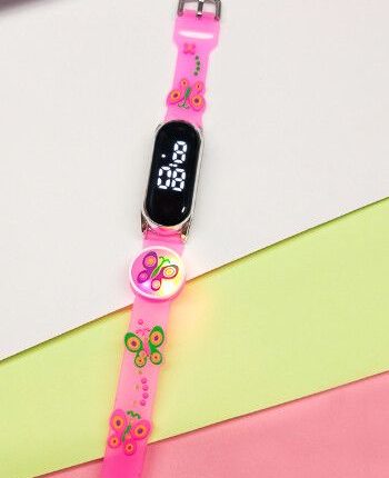 WATCH BAND KIDS MARIPOSA C/LUCES MODV-003L - VARIOS - ROSA