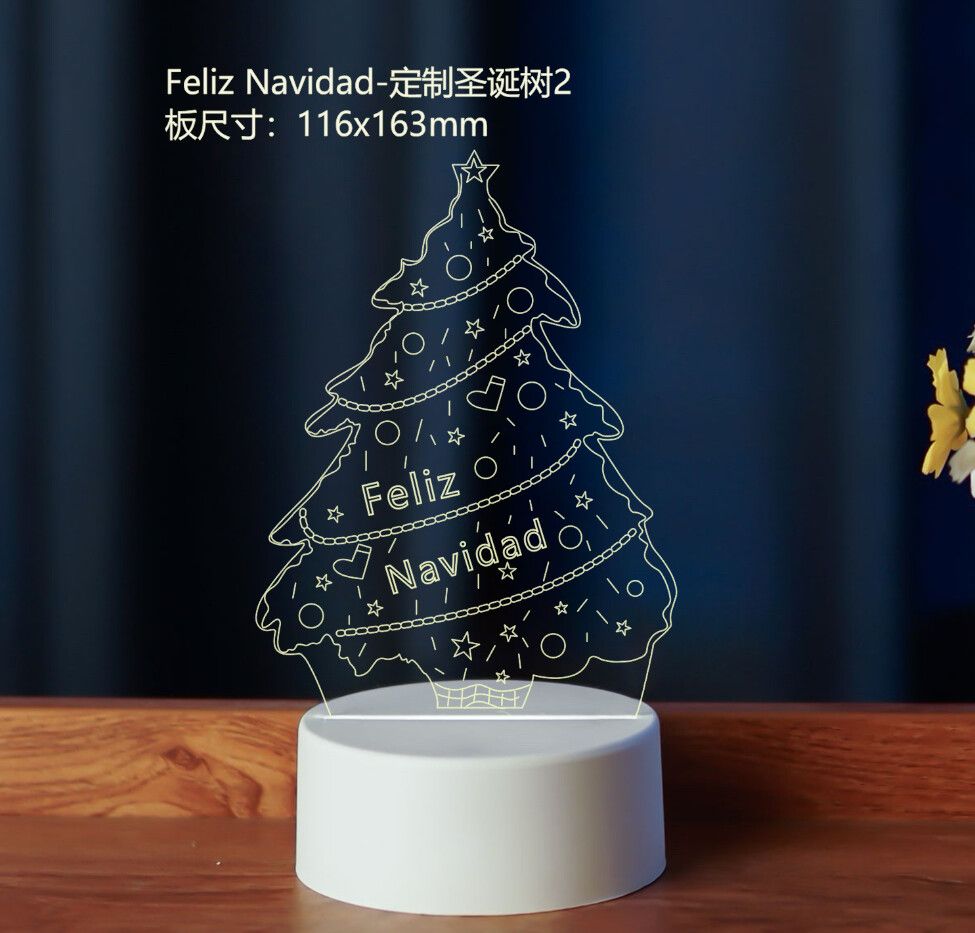 LAMPARA DE ACRILICO ARBOL DE NAVIDAD-MERRY CHRISTMAS MODV-001B - VARIOS - BLANCO LAMPARA DE ACRILICO ARBOL DE NAVIDAD-MERRY CHRISTMAS MODV-001B - VARIOS - BLANCO - Imagen 1