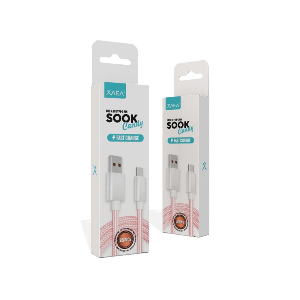 CABLE USB TIPO C MODX-091 - SOOK CANDY - XAEA - ROSA CABLE USB TIPO C MODX-091 - SOOK CANDY - XAEA - ROSA - Imagen 1