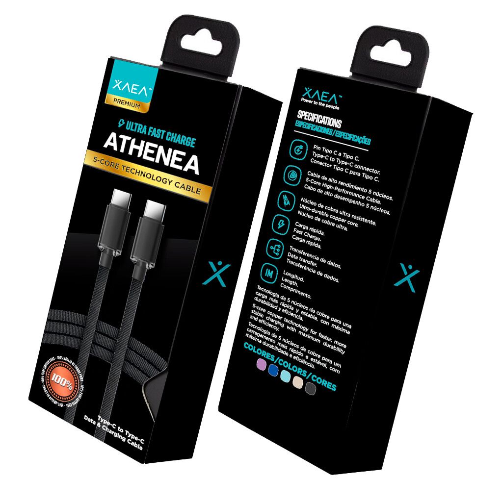 CABLE TIPO C - TIPO C MODX-097 - ATHENEA - XAEA - AZUL METAL CABLE TIPO C - TIPO C MODX-097 - ATHENEA - XAEA - AZUL METAL - Imagen 1