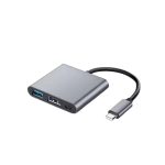 HUB ADAPTADOR C-USB-HDMI C/CABLE TIPO C MODX-0013 - VARIOS - PLATEADO - Imagen 2