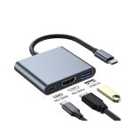 HUB ADAPTADOR C-USB-HDMI C/CABLE TIPO C MODX-0013 - VARIOS - PLATEADO - Imagen 5
