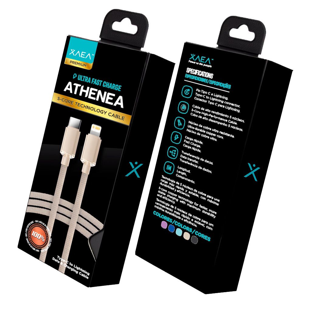 CABLE TIPO C - LIGHTNING MODX-098 - ATHENEA - XAEA - BEIGE CABLE TIPO C - LIGHTNING MODX-098 - ATHENEA - XAEA - BEIGE - Imagen 1