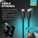 CABLE TIPO C - TIPO C MODX-097 - ATHENEA - XAEA - NEGRO - Imagen 3