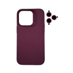 TPU MOD603 SILICONA LENS - IPH 15 PRO - XAEA - BORDO