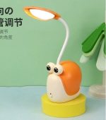 VELADOR INFANTIL CON PORTALAPIZ CARACOL MODV-00AO - VARIOS - NARANJA