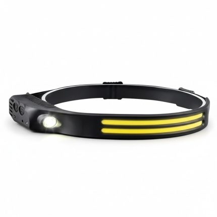 LINTERNA FRONTAL DOBLE LED C/SENSOR MODV-001K - VARIOS - NEGRO