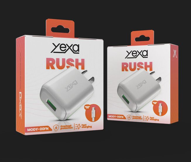 CARGADOR 220V 4.8A RUSH 1USB + CABLE V8 MODY-00FN - YEXA - BLANCO CARGADOR 220V 4.8A RUSH 1USB + CABLE V8 MODY-00FN - YEXA - BLANCO - Imagen 1