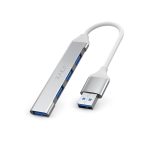 HUB DE PUERTOS 4 BOCAS C/CABLE USB MODX-0011 - VARIOS - PLATEADO - Imagen 2