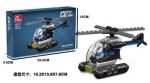ENCASTRABLE POLICIAS HELICOPTERO 78 PIEZAS JDMZ-116 - ZUMO - AZUL