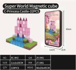 ENCASTRABLE MAGNETICO SUPER WORLD 32 PIEZAS-PRINCESS CASTLE JDMZ-111 - ZUMO - ROSA - Imagen 2