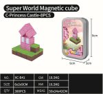 ENCASTRABLE MAGNETICO SUPER WORLD 8 PIEZAS-PRINCESS CASTLE JDMZ-110 - ZUMO - ROSA - Imagen 2