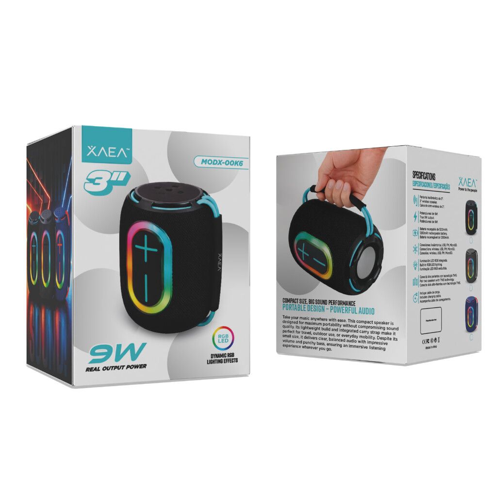 PARLANTE 3'' 8W MODX-00K6 - XAEA - NEGRO PARLANTE 3'' 8W MODX-00K6 - XAEA - NEGRO - Imagen 1