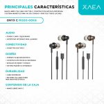 MANOS LIBRES CON TIPO C MODX-00KG - XAEA - NEGRO - Imagen 4