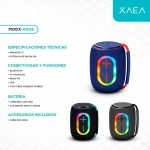 PARLANTE 3'' 8W  MODX-00K6 - XAEA - AZUL - Imagen 4
