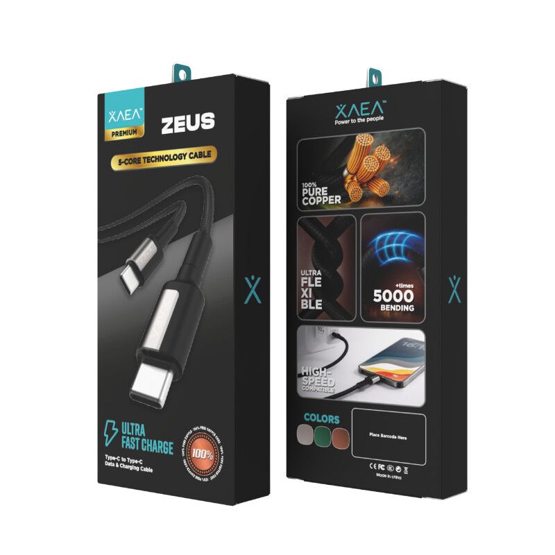 CABLE ZEUS TIPO C-TIPO C MODX-00IR - XAEA - PLATEADO CABLE ZEUS TIPO C-TIPO C MODX-00IR - XAEA - PLATEADO - Imagen 1