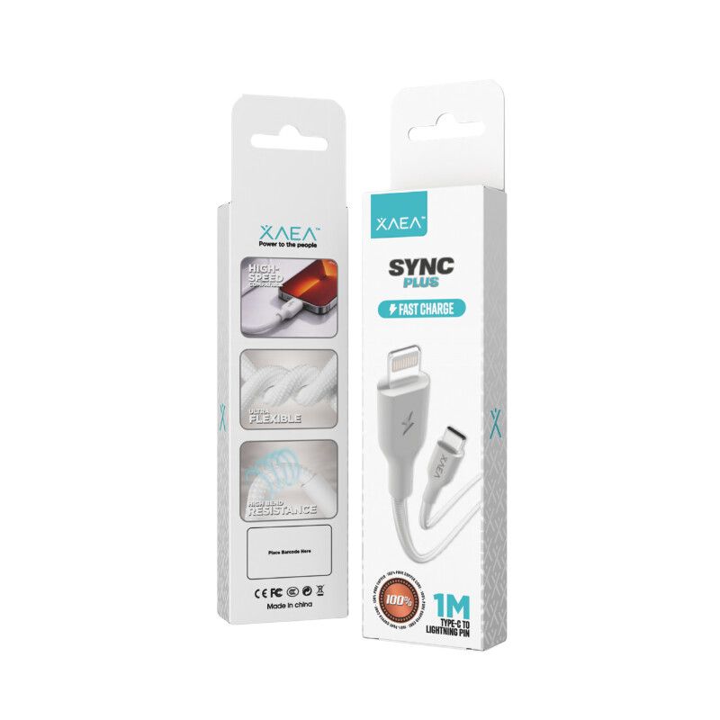 CABLE SYNC C PLUS TIPO C-LIGHTNING MODX-00JF - XAEA - BLANCO CABLE SYNC C PLUS TIPO C-LIGHTNING MODX-00JF - XAEA - BLANCO - Imagen 1
