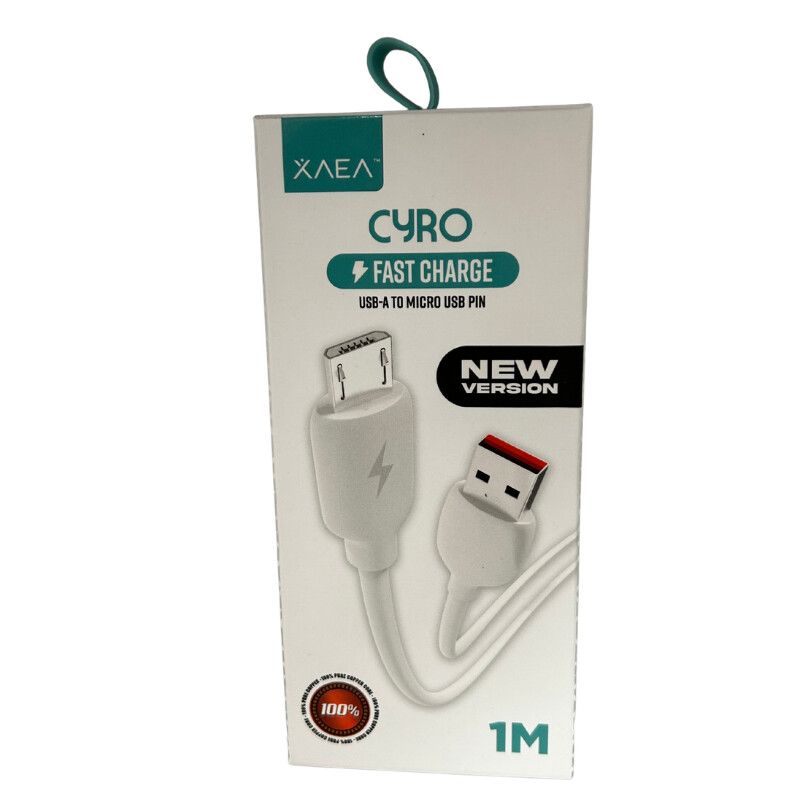 CABLE CYRO TIPO USB-V8 MODX-00J9 - XAEA - BLANCO CABLE CYRO TIPO USB-V8 MODX-00J9 - XAEA - BLANCO - Imagen 1
