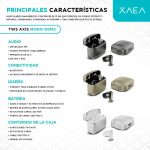 MANOS LIBRES TWS MODX-00M2 - XAEA - PLATA - Imagen 4
